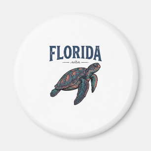Florida Zeeschildpad Vintage Gravure Grafisch_1 Magneet
