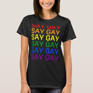 Florida zeggen gay we zeggen gay lgbt pride vlag t t-shirt