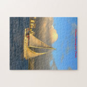 Florida Zeilboot.Kerstgroeten Legpuzzel (Horizontaal)