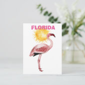FLORIDA ZONNESCHIJN MET FLAMINGO BRIEFKAART (Staand voorkant)