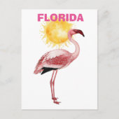 FLORIDA ZONNESCHIJN MET FLAMINGO BRIEFKAART (Voorkant)