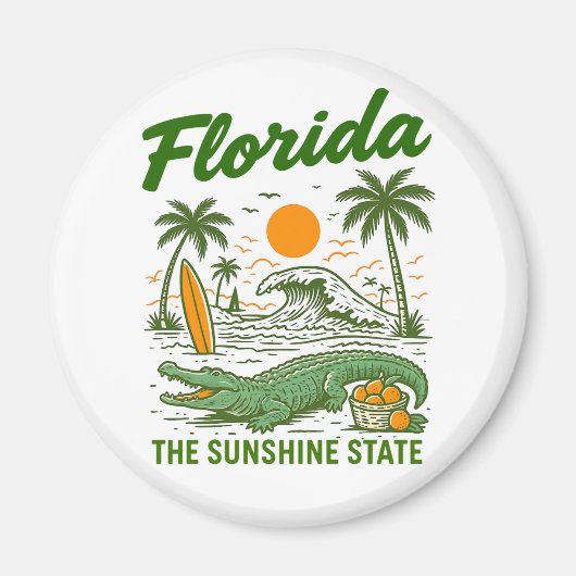 Florida - Zonneschijn Staat Magneet (Voorkant)