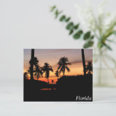 Florida zonsondergang briefkaart (Staand voorkant)