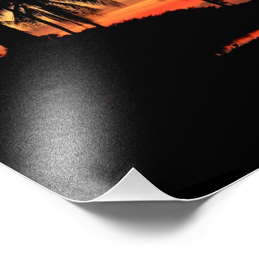 Florida zonsondergang foto afdruk (Hoek)