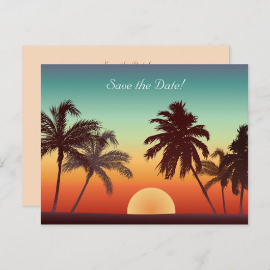 Florida Zonsondergang Kaart (Voorkant / Achterkant)