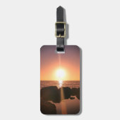 Florida Zonsondergang op het strand Natuurfotograf Bagagelabel (Voorkant verticaal)