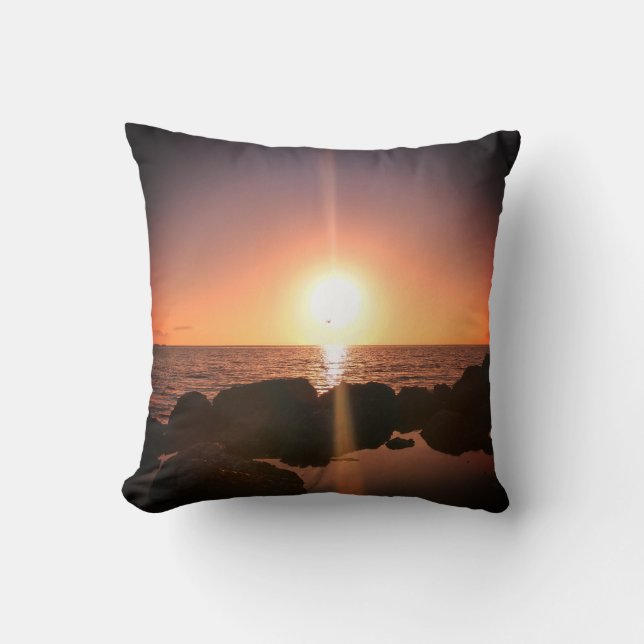 Florida Zonsondergang op het strand Natuurfotograf Kussen (Voorkant)