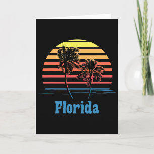 Florida Zonsondergang Palmboom Strand Vakantie Kaart