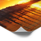 Floridaanse kanoër bij zonsondergang poster (Hoek)