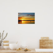 Floridaanse kanoër bij zonsondergang poster (Keuken)
