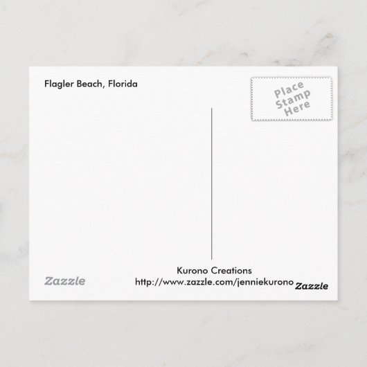 floridaflaglerpier briefkaart (Achterkant)