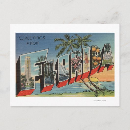 FloridaLarge Letter ScenesFlorida Briefkaart (Voorkant)