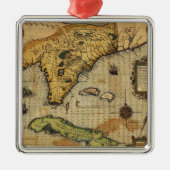 FloridaPanoramic MapFlorida Metalen Ornament (Voorkant)