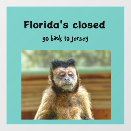 Florida's Gesloten Monkey Decal (Vel)