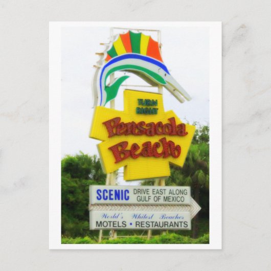 Florida's Pensacola Beach - Rechtsaf Briefkaart (Voorkant)