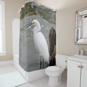 Florida's Singing Egret Douchegordijn (In situ)