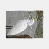 Florida's Singing Egret Fleece Deken (Voorkant (Horizontaal))