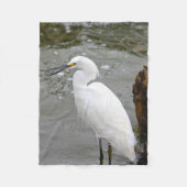 Florida's Singing Egret Fleece Deken (Voorkant)