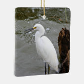 Florida's Singing Egret Keramisch Ornament (Rechts)