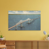 Florida's Sunshine Skyway BridgeFlorida Canvas Afdruk (Insitu (Woonkamer))