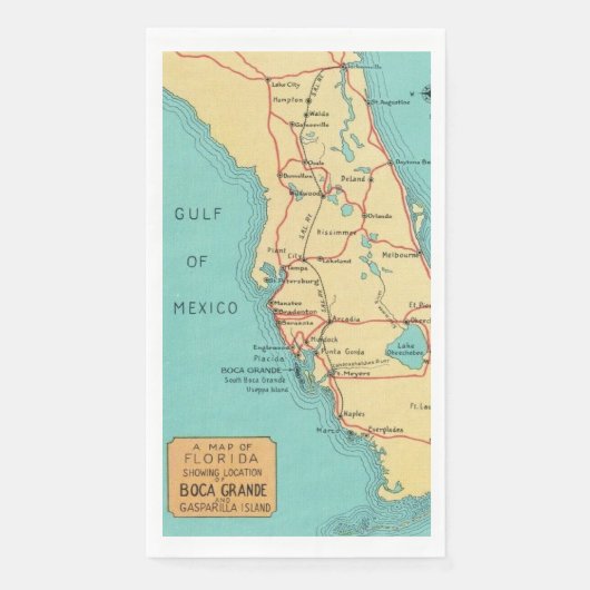 Florida's West Coast Guest Towels Servet (Voorkant)