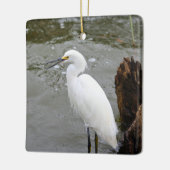 Florida's Zingende Reiger Keramisch Ornament (Links)