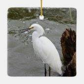 Florida's Zingende Reiger Keramisch Ornament (Achterkant)