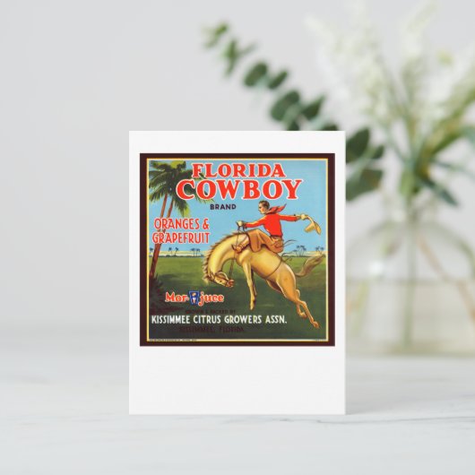 Floriday Cowboy Briefkaart (Staand voorkant)