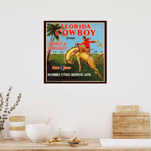 Floriday Cowboy Poster (Keuken)