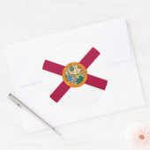 Floridiaanse vlag, vlag van Florida Ronde Sticker (Envelop)