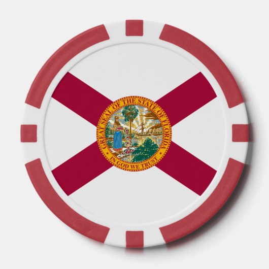 Floridian Flag, Flag of Florida Poker Chips (Voorkant)