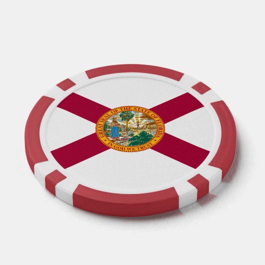 Floridian Flag, Flag of Florida Poker Chips (Enkel)