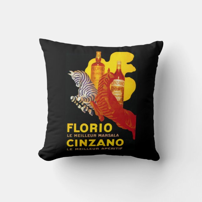 Florio Cinzano  PosterEurope Kussen (Voorkant)
