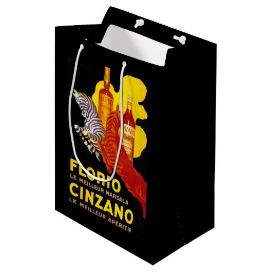 Florio Cinzano PosterEurope Medium Cadeauzakje (Voorkant Gekanteld)