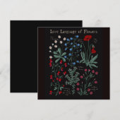 Floriograpy Liefde taal van bloemen botanisch (Voorkant / Achterkant)
