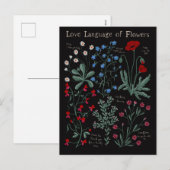 Floriograpy Liefde taal van bloemen botanisch Feestdagenkaart (Voorkant / Achterkant)
