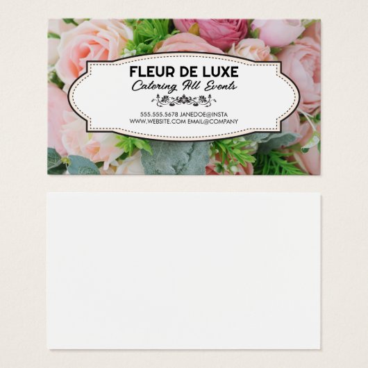 Florist | Achtergrond van bundel bloemen Visitekaartje (Voorkant /achterkant)