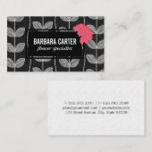 Florist | anjers | Chalk Flower Doodles Visitekaartje (Voorkant / Achterkant)