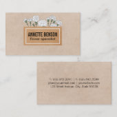 Florist | anjers II (wit) Visitekaartje (Voorkant / Achterkant)