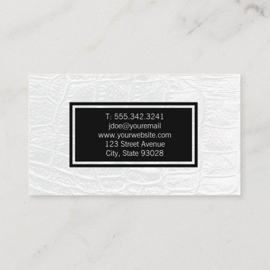 Florist | anjers (rood) | Wit leder Visitekaartje (Achterkant)