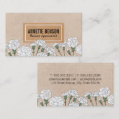 Florist | anjers (wit) visitekaartje (Voorkant / Achterkant)