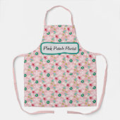 Florist Apron Pink met bloemen Schort (Voorkant)