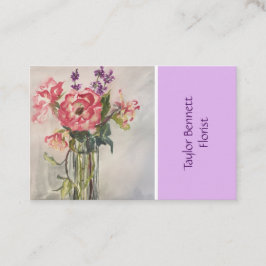 Florist Art Visitekaartje, bloemenherschikking Visitekaartje