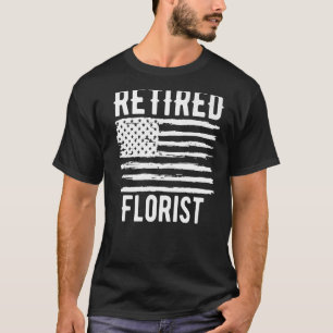 Florist-beroep Amerikaanse vlag Premium in ruste T-shirt