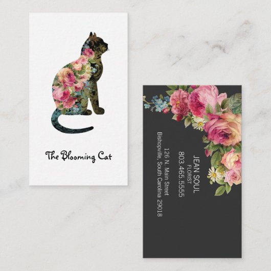 FLORIST bewerkbaar Visitekaartje (Voorkant / Achterkant)