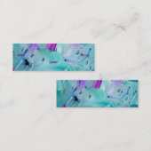 Florist - Blauwe Floral Mini Visitekaartje (Voorkant / Achterkant)