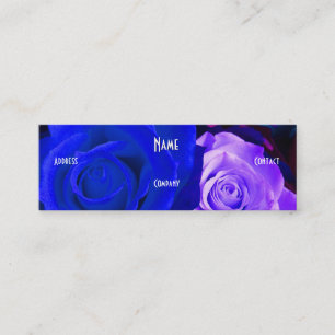 Florist - Blauwe Paarse rode gele roze Mini Visitekaartje