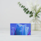 Florist - Blauwe Roze Roze Visitekaartje (Staand voorkant)