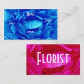 Florist - Blauwe Roze Roze Visitekaartje (Voorkant / Achterkant)