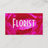 Florist - Blauwe Roze Roze Visitekaartje (Achterkant)